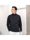 Men s quilted padded hybrid windproof half zip up t shirt HC4MTS002 - HOLIC&PLAY - BALAAN 4