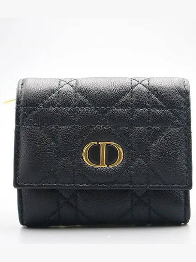 S5175UWHC M900 Black Leather Caro Hibiscus Wallet - DIOR - BALAAN 2