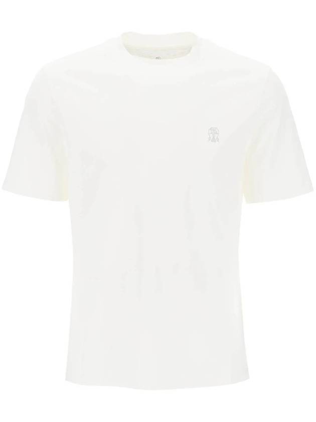 Logo Short Sleeve T-shirt White - BRUNELLO CUCINELLI - BALAAN 2