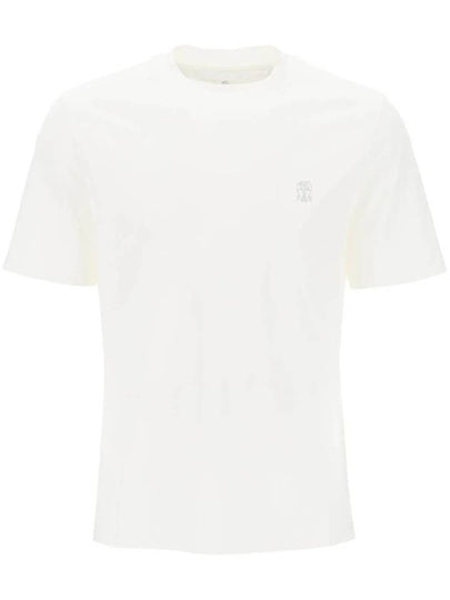 Logo Short Sleeve T-shirt White - BRUNELLO CUCINELLI - BALAAN 2