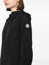 Fegeo Logo Patch Zip Up Hoodie Black - MONCLER - BALAAN 7