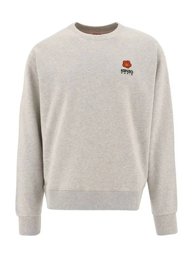 23SS Flower Logo Sweatshirt Gray 5SW440 4MF 93 - KENZO - BALAAN 1