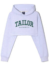 Underboob Hoodie White Melange - TAILOR STUDIO - BALAAN 3