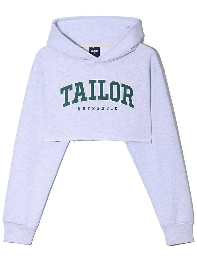 Underboob Hoodie White Melange - TAILOR STUDIO - BALAAN 3