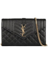 Cassandre Monogram Chain Cross Bag Black - SAINT LAURENT - BALAAN 3