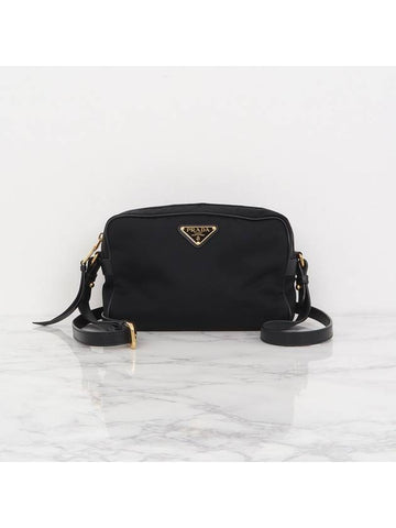 Gold logo Tesuto cross bag black 1BH089 - PRADA - BALAAN 1