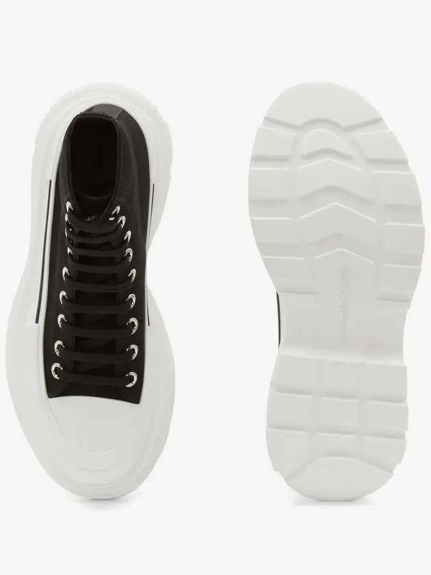 Tread Slick High Top Sneakers Black White - ALEXANDER MCQUEEN - BALAAN 5