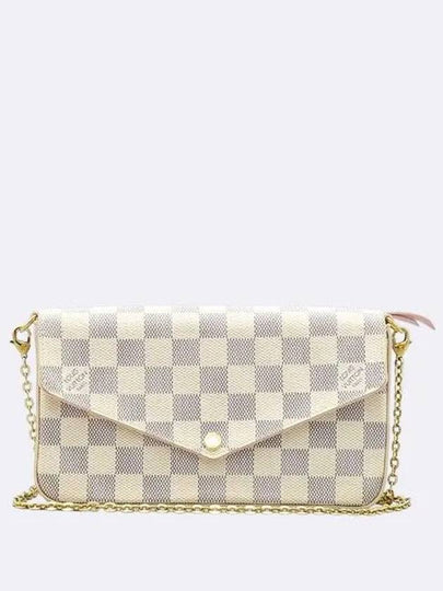 N63106 Damier Azur Canvas Pochette Felicie Clutch and Crossbag - LOUIS VUITTON - BALAAN 2