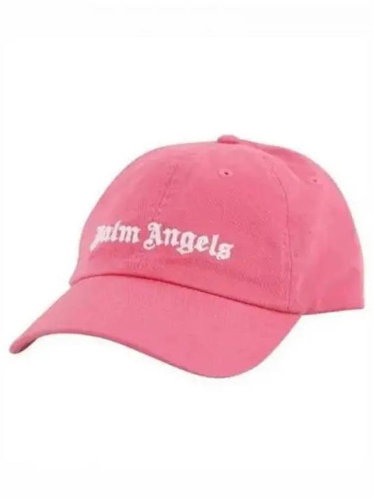 Men's Embroidery Logo Ball Cap Pink - PALM ANGELS - BALAAN 2