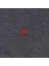 Heart Logo Wool Turtleneck Grey - AMI - BALAAN 7