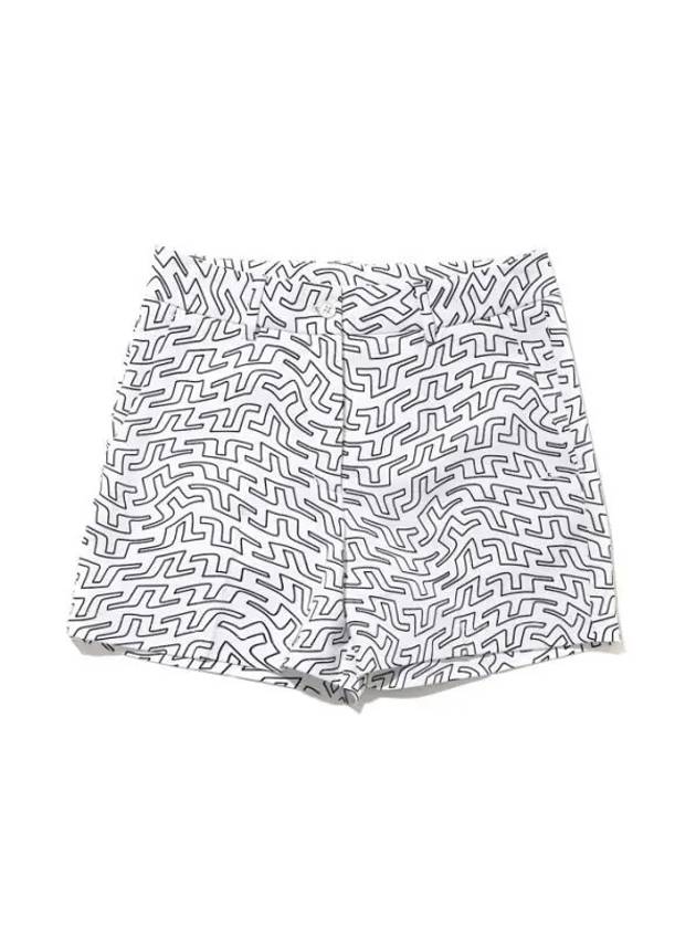 Women's Gwen Print Golf Shorts White - J.LINDEBERG - BALAAN 1