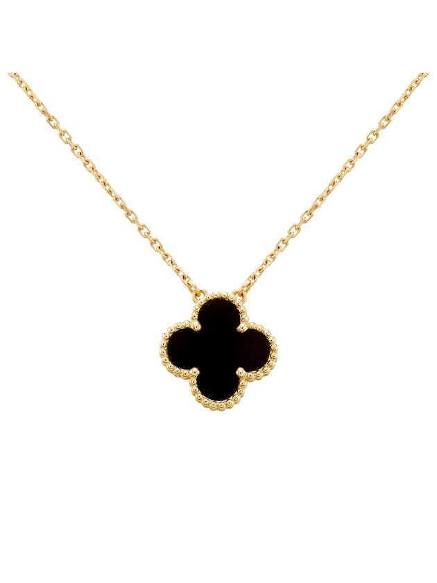 Vintage Alhambra Pendant Necklace Gold Black - VANCLEEFARPELS - BALAAN 1