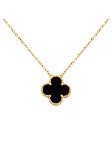 Vintage Alhambra Pendant Necklace Gold Black - VANCLEEFARPELS - BALAAN 1