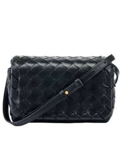 Intrecciato Lamb Leather Mini Cross Bag Black - BOTTEGA VENETA - BALAAN 2