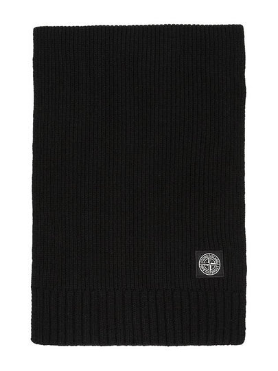 Kids Logo Scarf Black - STONE ISLAND - BALAAN 2