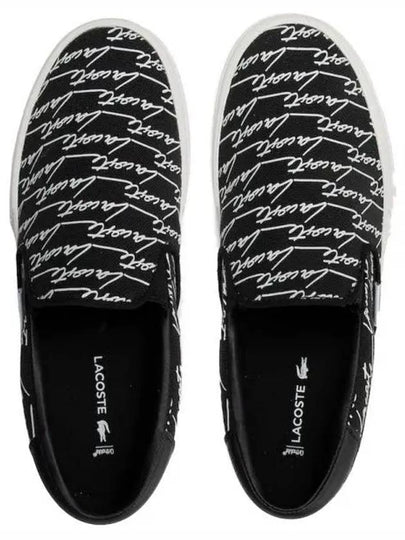 Jump Serve Canvas Slip-Ons Black - LACOSTE - BALAAN 2