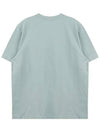 Surfing Foxes Logo Print Short Sleeve T-Shirt Sky Blue - MAISON KITSUNE - BALAAN 3