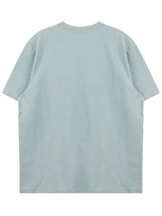 Surfing Foxes Logo Print Short Sleeve T-Shirt Sky Blue - MAISON KITSUNE - BALAAN 3