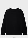 Logo Oversized Wool Knit Top Black - CELINE - BALAAN 3