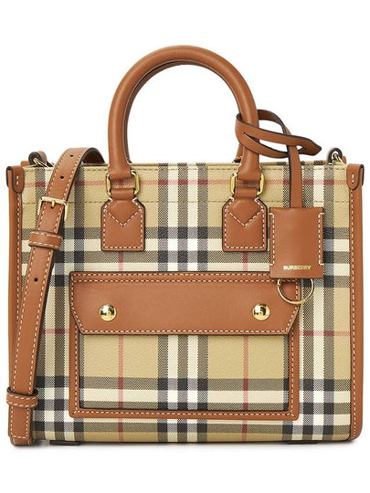 Freya Mini Tote Bag Brown Archive Beige - BURBERRY - BALAAN 2