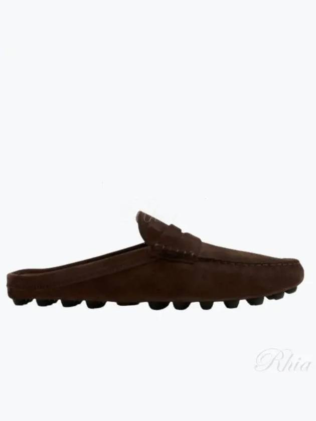 Gommino Bubble Suede Bloafers Brown - TOD'S - BALAAN 2