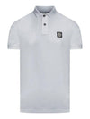 Pique Stretch Cotton Short Sleeve Polo Shirt Blue - STONE ISLAND - BALAAN 1