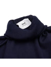 Small Heart Logo Turtleneck Midnight Blue - AMI - BALAAN 6