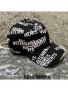 All-Over Logo Cotton Ball Cap Black - VETEMENTS - BALAAN 4