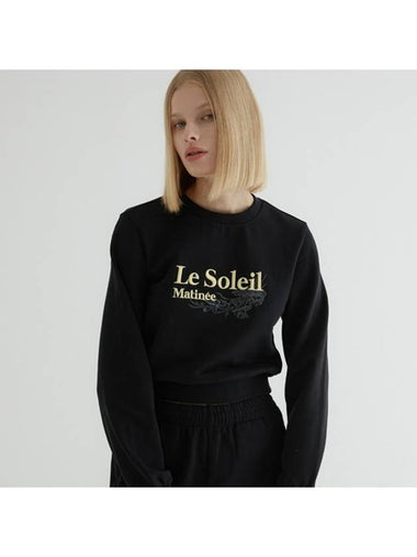 Luster Fruit Crop Sweatshirt Black - LE SOLEIL MATINEE - BALAAN 1