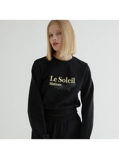 Luster Fruit Crop Sweatshirt Black - LE SOLEIL MATINEE - BALAAN 2