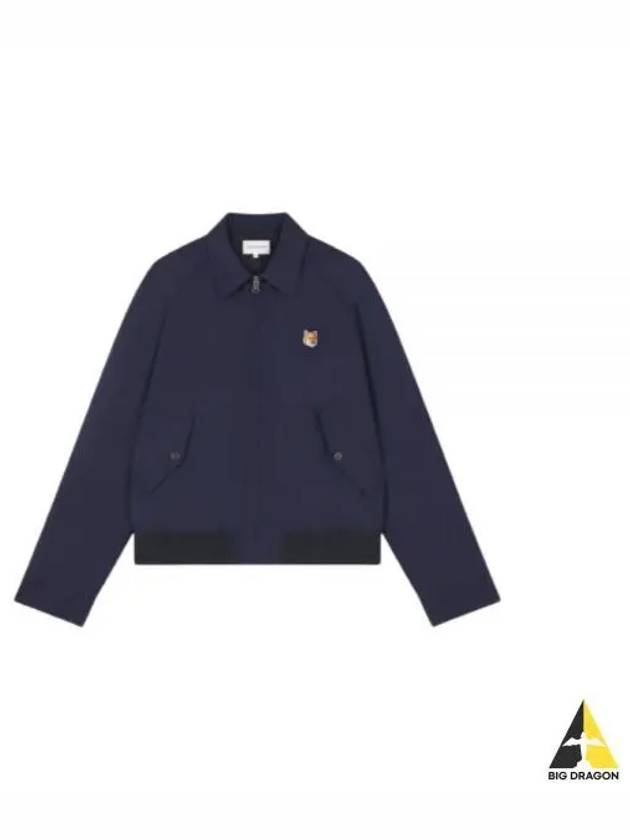 Harrington Zip-Up Jacket Navy - MAISON KITSUNE - BALAAN 2