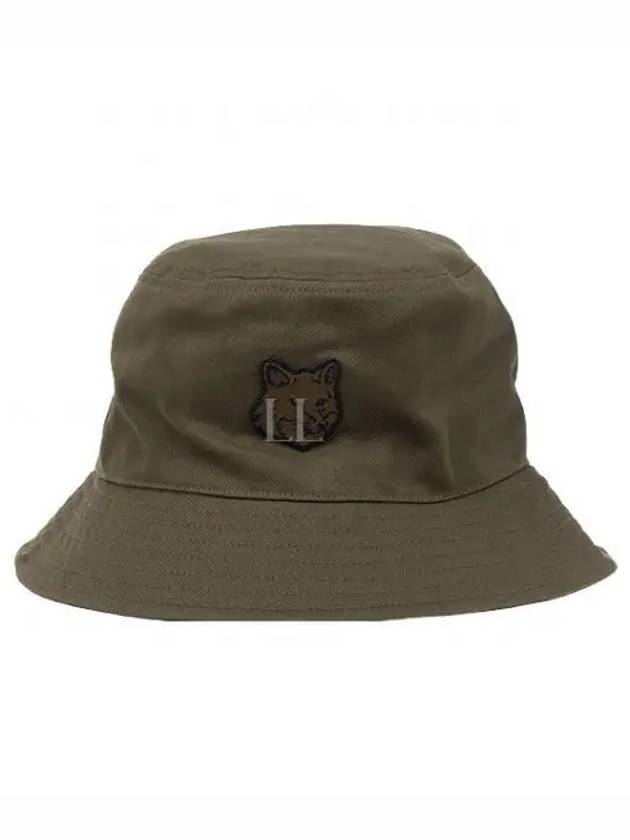 Fox Head Patch Bucket Hat Khaki - MAISON KITSUNE - BALAAN 2