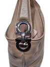 Women s Ferragamo 21 E372 Beige Leather Silver Gancini Shoulder Bag - SALVATORE FERRAGAMO - BALAAN 5