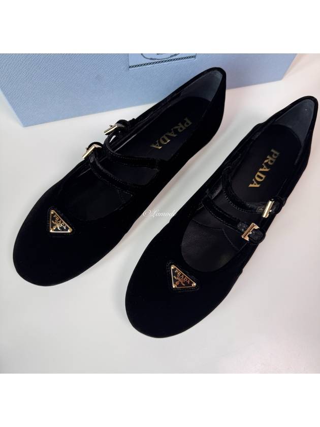 WOMAN BLACK FLATS - PRADA - BALAAN 9