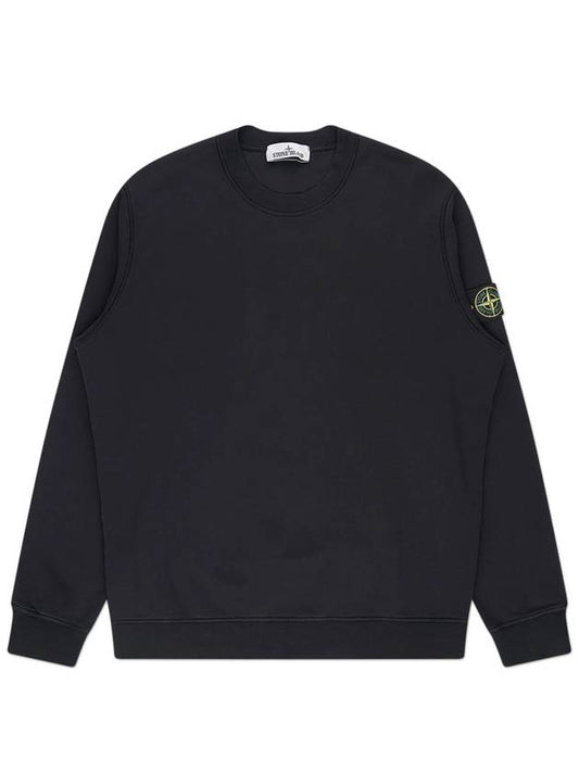 Wappen Patch Garment Dyed Sweatshirt Black - STONE ISLAND - BALAAN 2