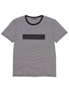 Round neck striped short sleeve t-shirt STEE121 - IKALOOOK - BALAAN 1