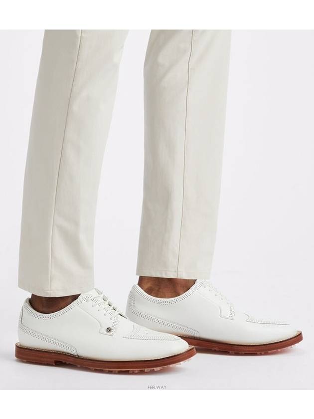 Men'S Perforated Brogue Gallivanter Spikeless White - G/FORE - BALAAN 4