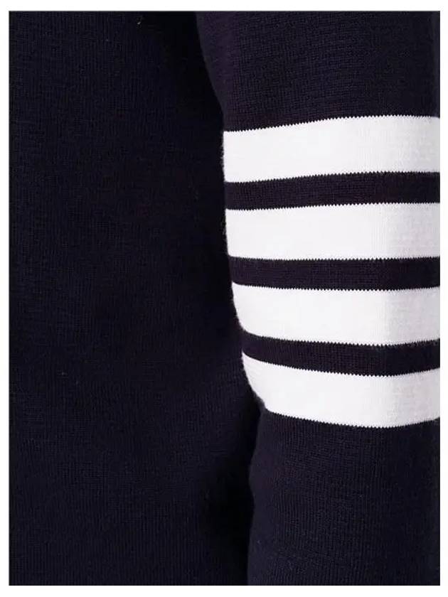 4 Bar Armband Milano Stitch Knit Top Navy - THOM BROWNE - BALAAN 3