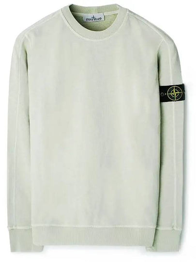 Logo Patch Crew Neck Sweatshirt Pistacchio - STONE ISLAND - BALAAN 2