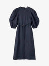 Women's Balloon Sleeve Midi Dress Navy - CHLOE - BALAAN 2