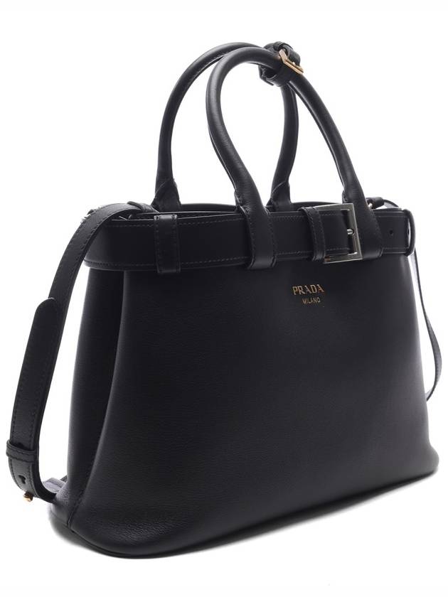 Buckle Medium Tote Bag Black - PRADA - BALAAN 4