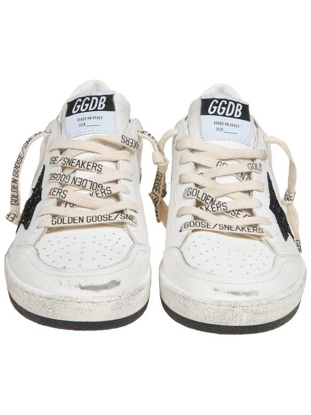 Ball Star Gold Tab Leather Low Top Sneakers White - GOLDEN GOOSE - BALAAN 4