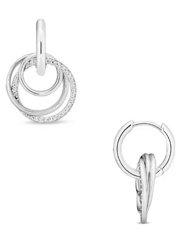 Family Always Encircled Hoop Earrings Silver - PANDORA - BALAAN 3