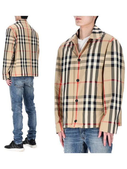 Check Nylon Jacket Beige - BURBERRY - BALAAN 2