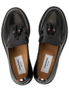 Spazzolato Tassel Leather Loafers Black - THOM BROWNE - BALAAN 3