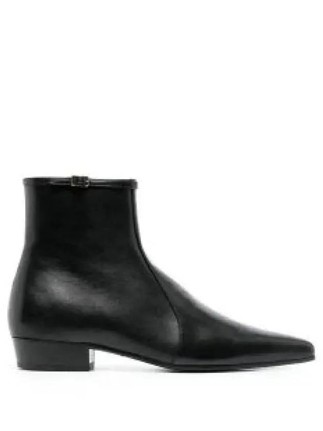 Romeo Calf Leather Ankle Boots Black - SAINT LAURENT - BALAAN 2