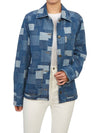 Silva Logo Patchwork Denim Jacket Blue - A.P.C. - BALAAN 8