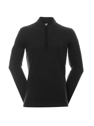 Men's Dri Fit Victory Half Zip Long Sleeve T-Shirt Black - NIKE - BALAAN 1