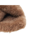 Cross Strap Shearling Slippers Brown - JIL SANDER - BALAAN.