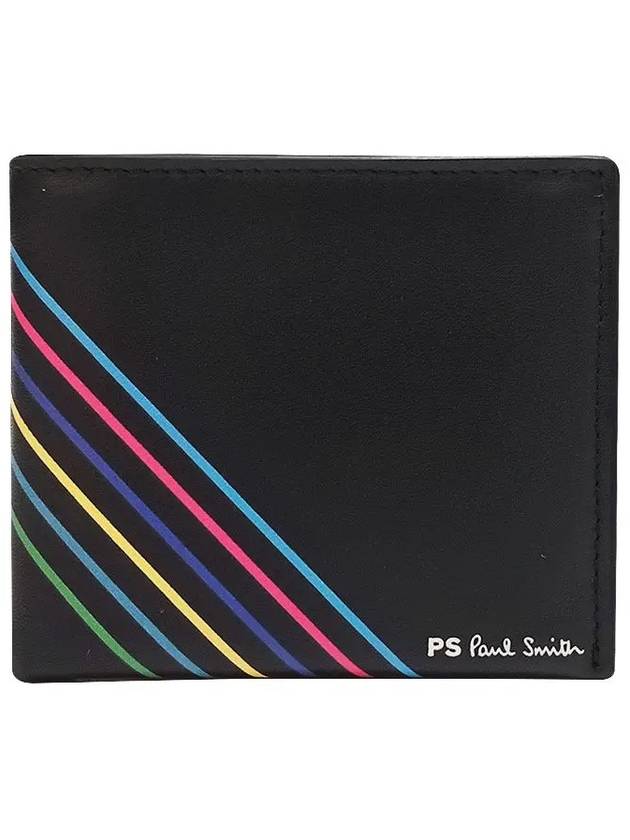 rainbow stripe detail leather wallet M2A7625APSSTS - PAUL SMITH - BALAAN 2